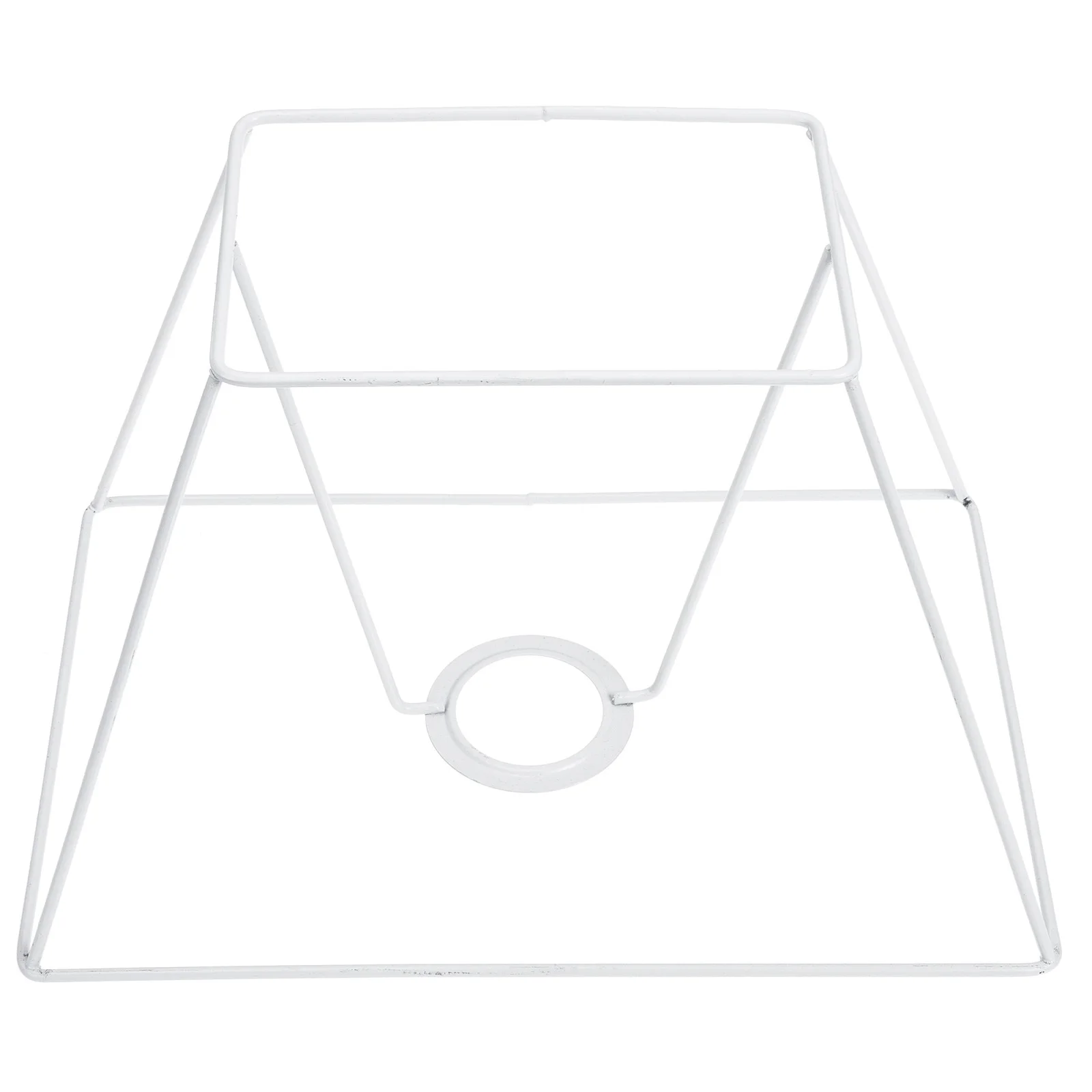 

Metal Iron Trapezoidal Lampshade Frame Durable DIY Table Floor Lamp Holder Tapered Lampshade Bracket for Easy Replace