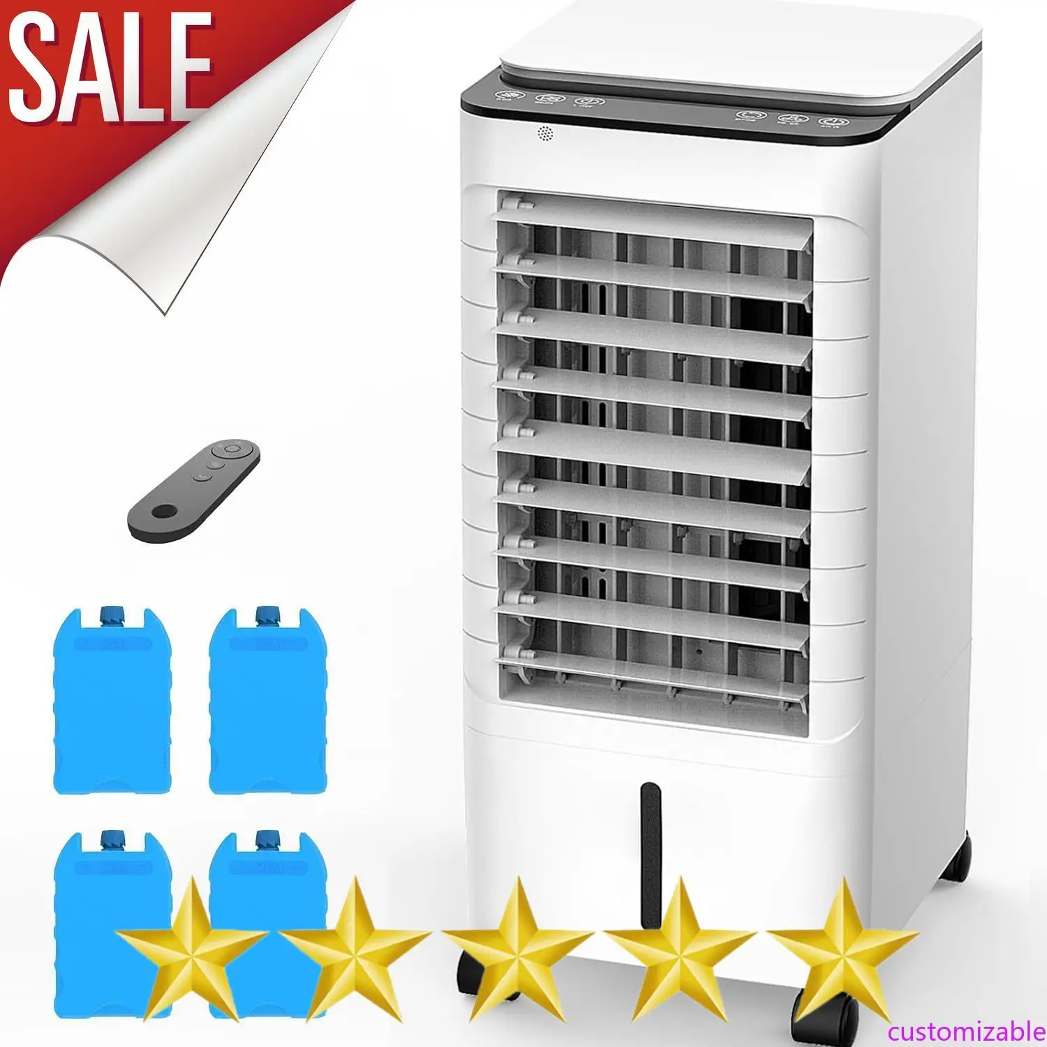 

Customizable Windowless Portable Air Conditoners, 12H Timer &1.16Gal Tank, 45° Oscillation, 3-IN-1 Portable AC with Remote