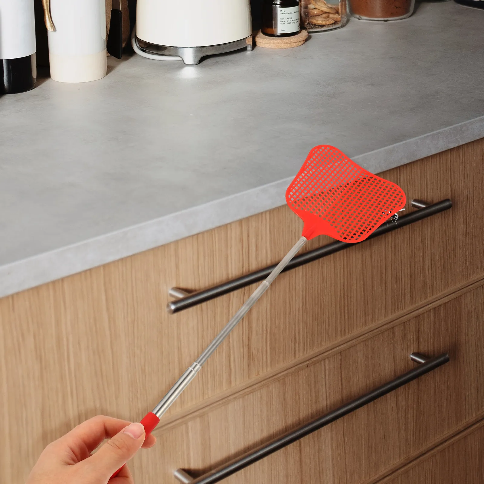 5 Pcs Fly Swatter Swatters Repellent Outdoor Strikers Plastic Household Telescopic