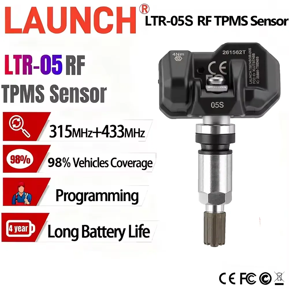 Launch RF Sensor X431 LTR-05S 315/433MHZ 2in1 Car Tpms Tire Pressure Sensor Repair  Program with LAUNCH CRT5011E I-TPMS