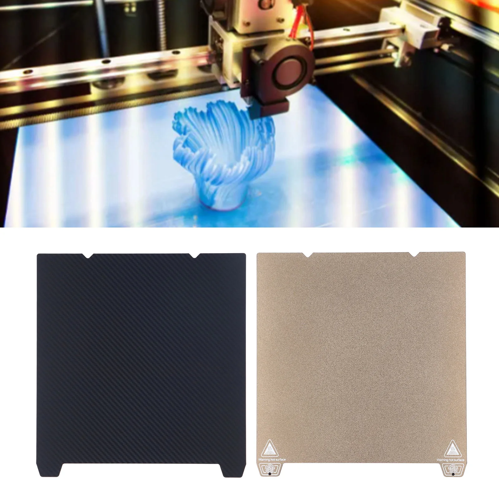 

1Pc Double Sided Build Plate PEI Coating PET Carbon Fiber Print Bed 235x235MM 3D Printing Platform for Ender 3 S1 S1 Pro