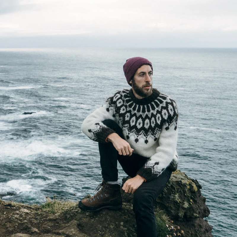 

Retro Japanese Sle Women's Knitted Pure Wool Sweater Travel Faion Island Couple Artistic Vintage Knitwear Autumn Tour