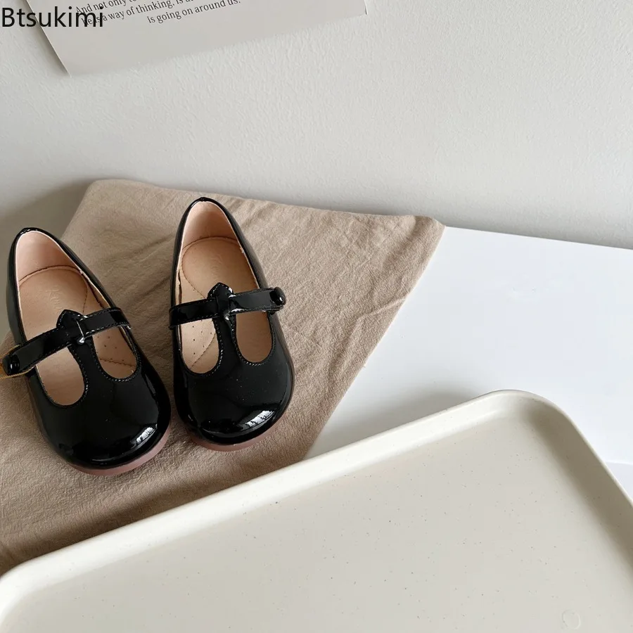 Kids Leather Shoe Spring Autumn Girl Shoes Hollow-out Versatile Children Causal Comfortable Princess Flat Shoes Fashion Simple