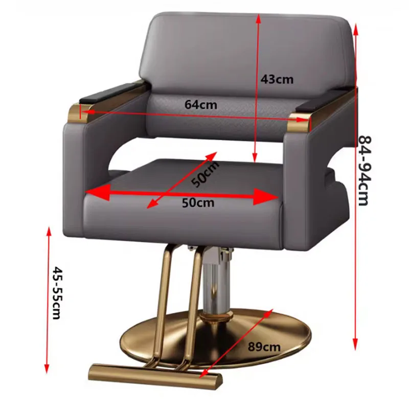 Ergonomic Professional Salon Chair Luxury Classic Commercial Modern Chair Accessories Swivel Sillon Peluqueria Salon Furniture