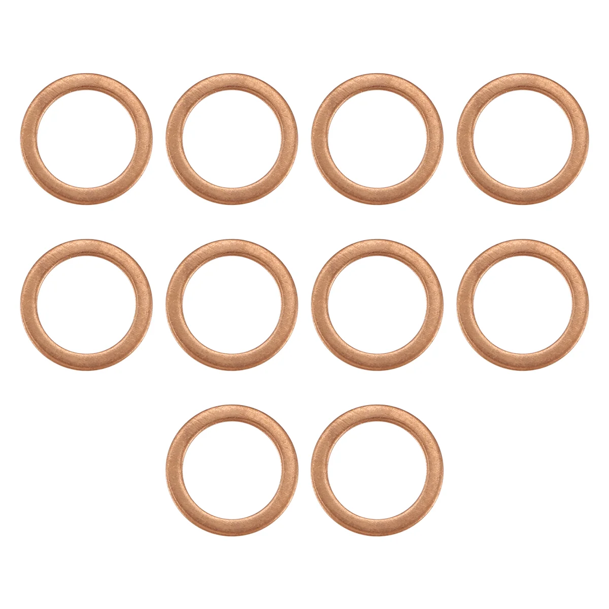 BISM1 10Pcs 12mm x 17mm x 1.5mm Copper Crush Washer Flat Ring Gasket Fitting