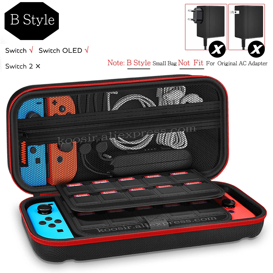 Torba do przechowywania i przenoszenia Nintendo Switch OLED z tkaniny Oxford, wysokiej jakości, przenośna, ochronna, odporna na zarysowania, torba podróżna. — zdjęcie produktu 3