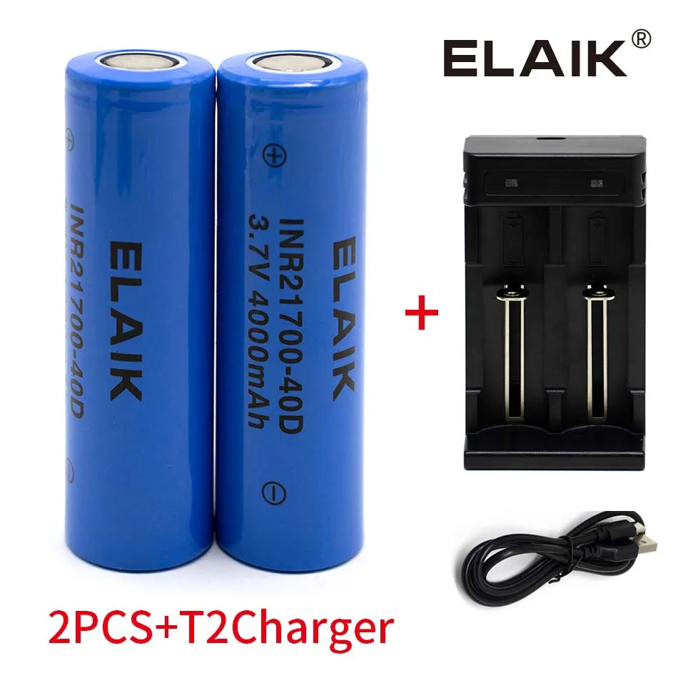 21700 4000mA Li-ion Battery 3.7V Power battery High discharge battery E-tools battery，with usb charger