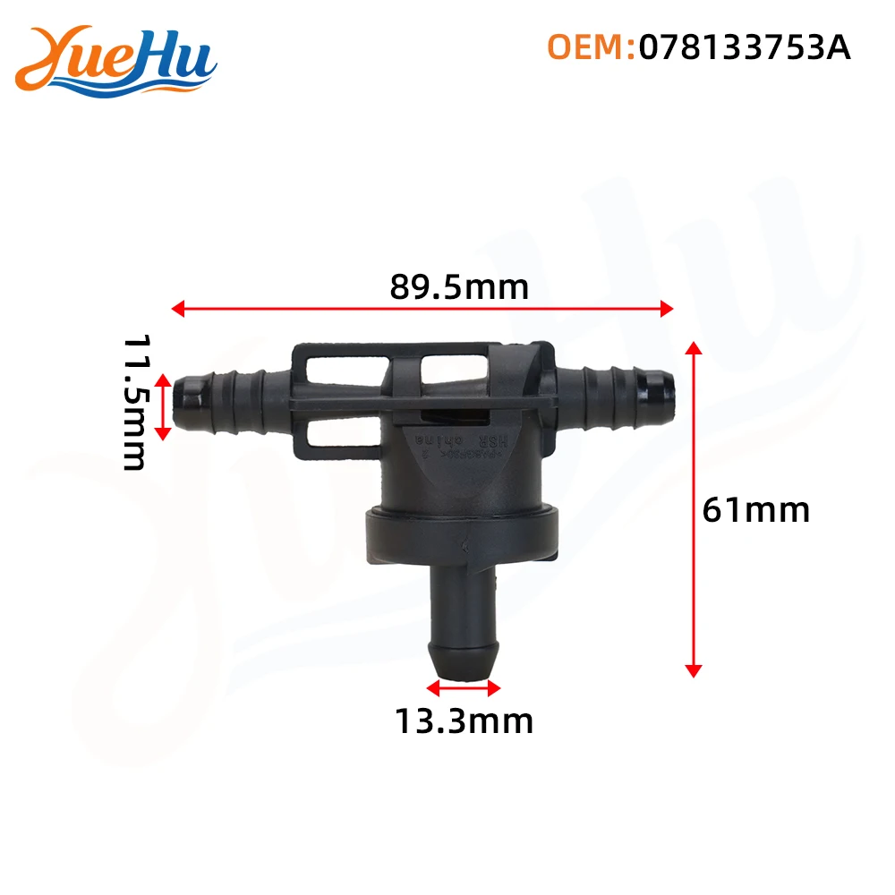 YUEHU 078133753A Suction Jet Pump three-way valve for Audi A4 A6 A8 RS4 S6 Compatible with Volkswagen and Skoda ﻿