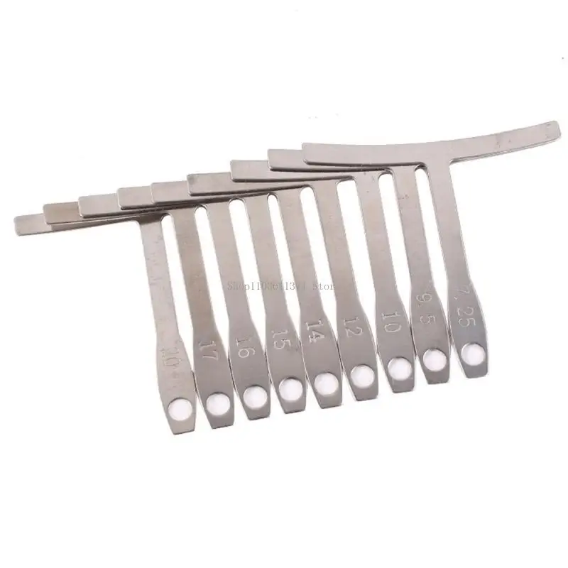 

9 Pcs Understring Radius Gauge Universal Guitar Measuring Tools Luthiers Tool for Guitar Bass Bridge Fingerboard Saddle