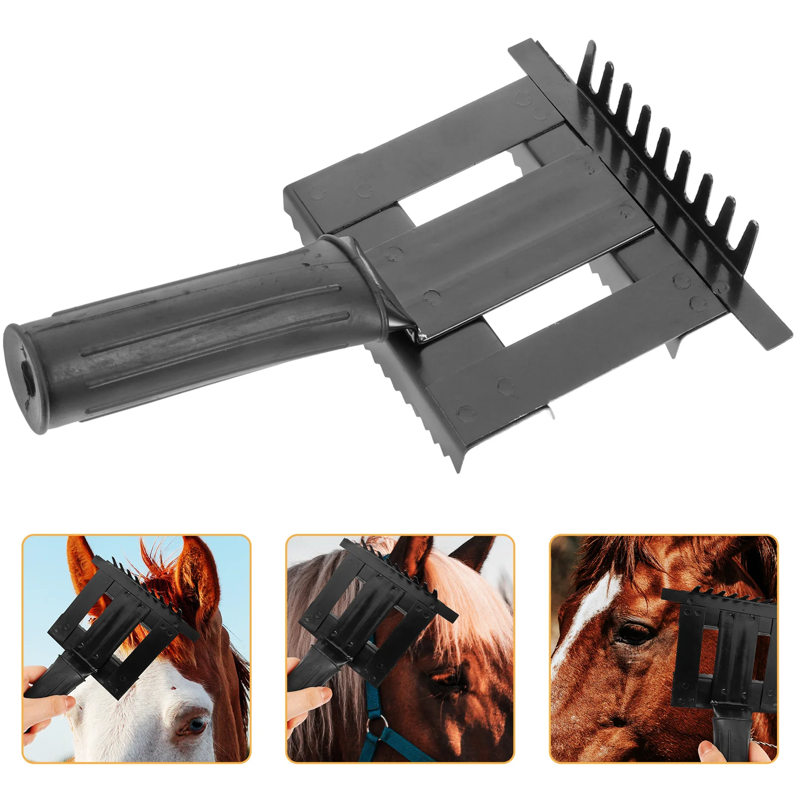 مشط العناية بالحيوانات الأليفة، مقبض مريح غير قابل للانزلاق، فرشاة شعر خفيفة الوزن ومقاومة للاهتراء، فرشاة شعر للكلاب الماشية والحصان #3