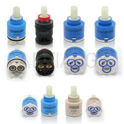 Faucet Valve Core Kitchen Basin Hot and Cold Water Faucet Ceramic Valve Core 35/40MM Shower Mixing Valve Core Accessories