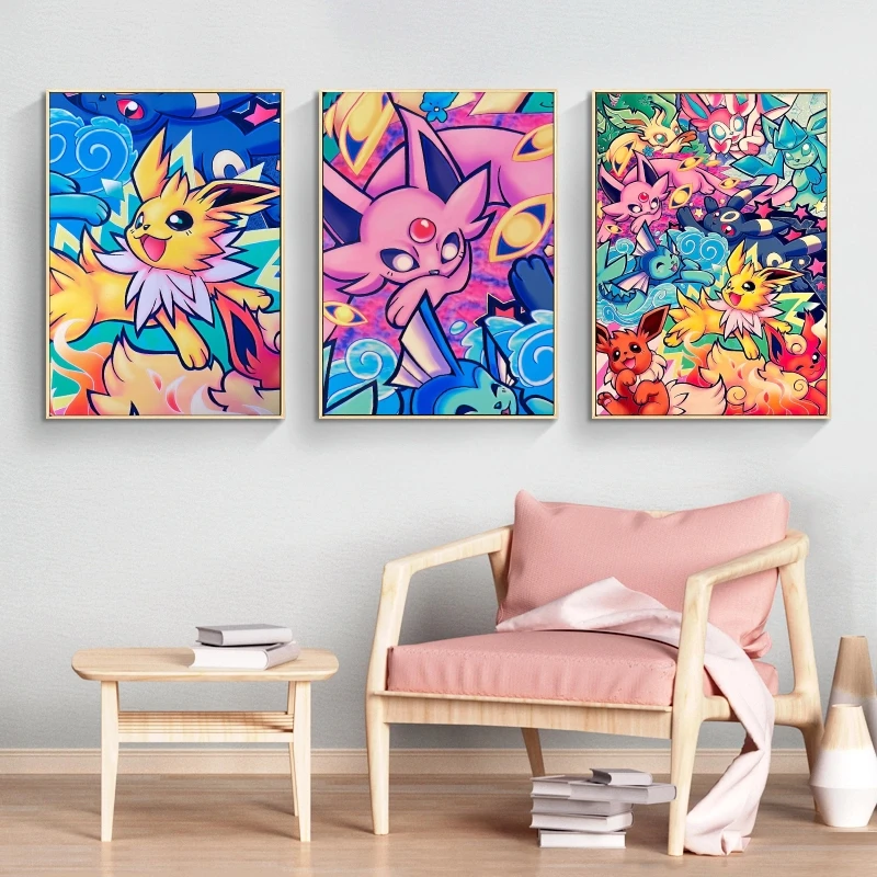 

Canvas Artwork Painting Pokemon Jolteon Picture Print Wall Cuadros Best Gift Prints and Prints Modern Living Room Children Gifts