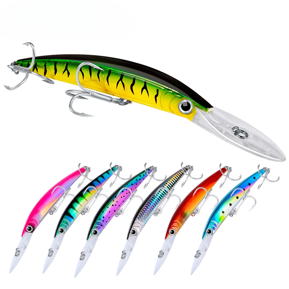 Minnow Spinning Crank Wobbler Jerkbait 170mm 27g Isca Artificial Pesca Sea Wobbler Swimming Baits Big Laser Minnow