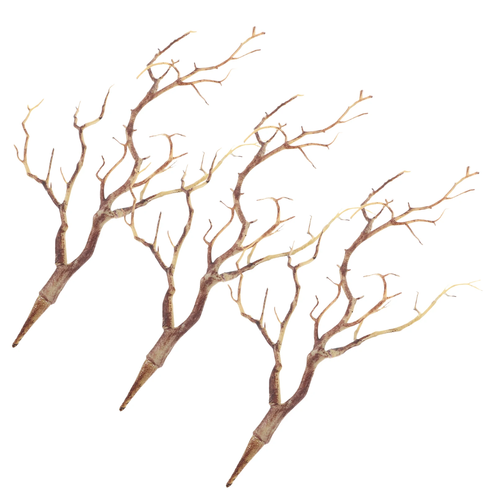 

3 Pcs Artificial Branches Realistic Plastic Decorative Willow Dried Tree Vase Branches for Home Wedding Festivals