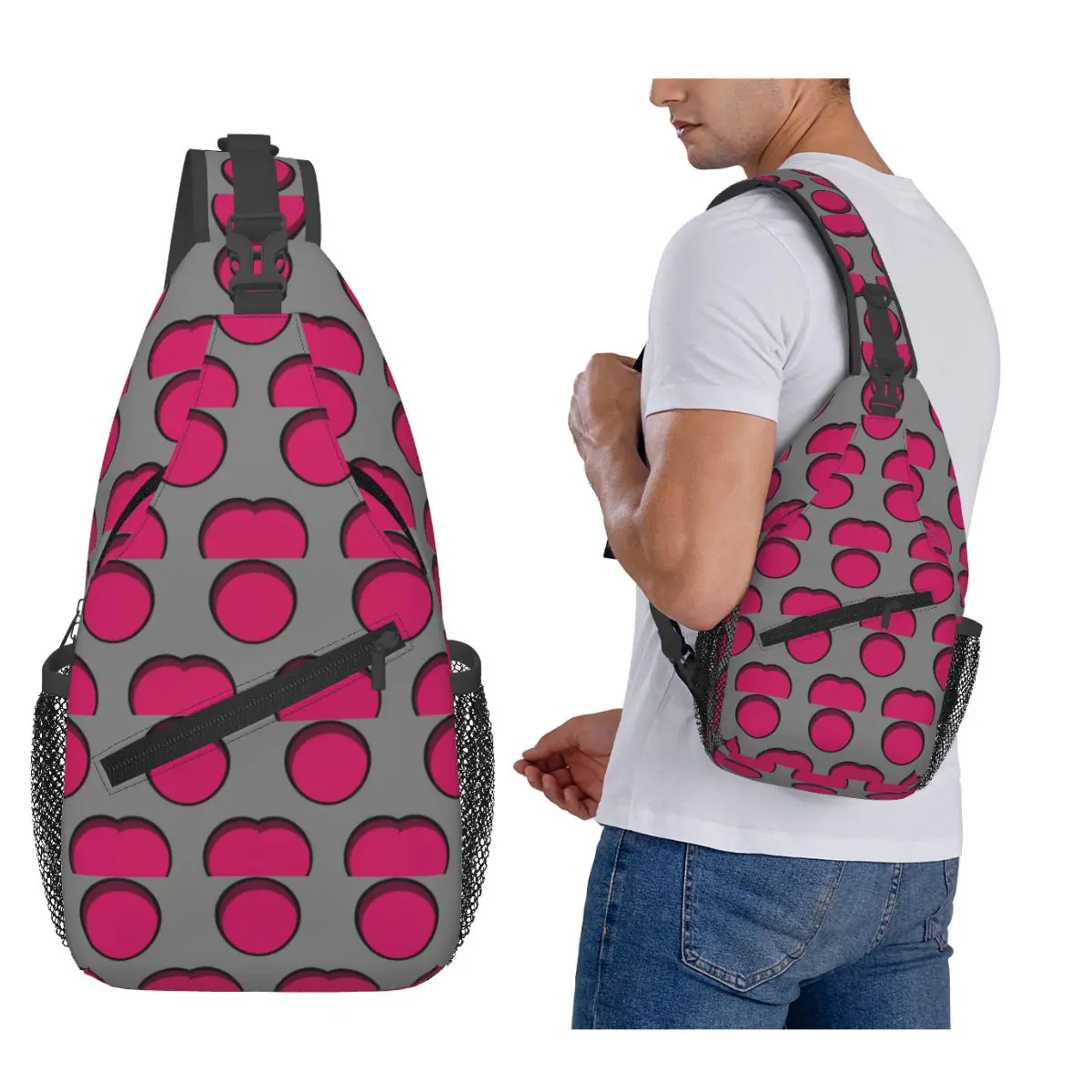 

Invader Zim PAK Chest Bag Men Sling Crossbody Backpack Chest Bag Traveling Hiking Daypack Shoulder Bag