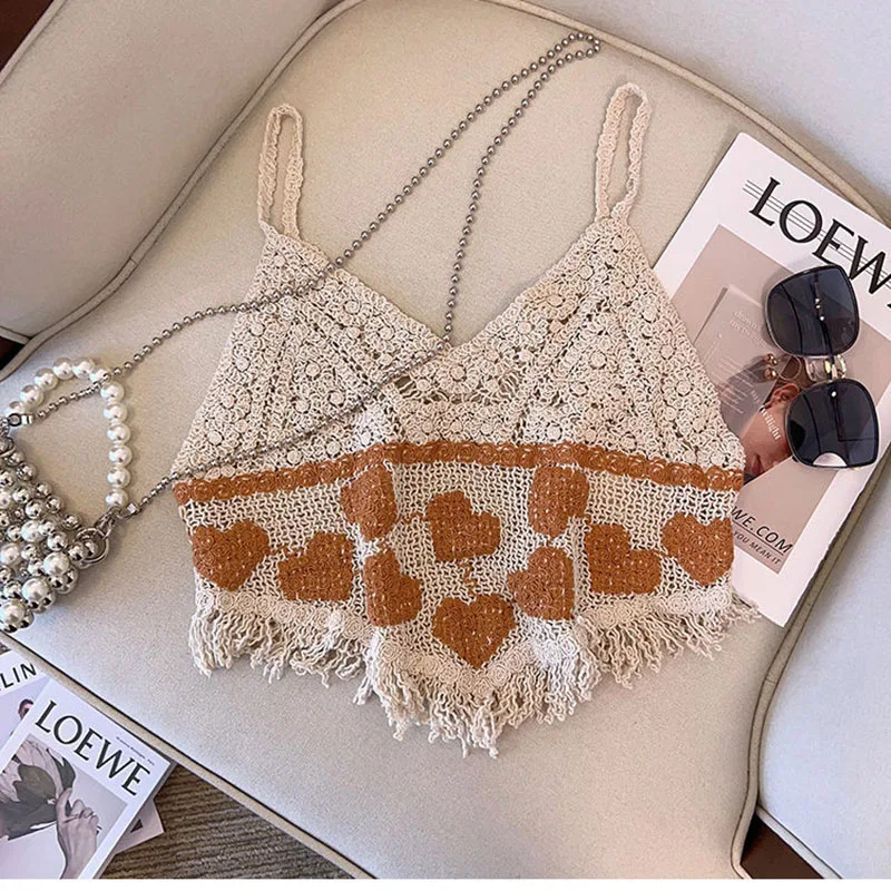 Noioso Miele Moda Chic Nappa Maglia Crop Top Estate Amore Design Senso Canotta Nicchia da donna Indossa Breve Spice Girl Top Wome