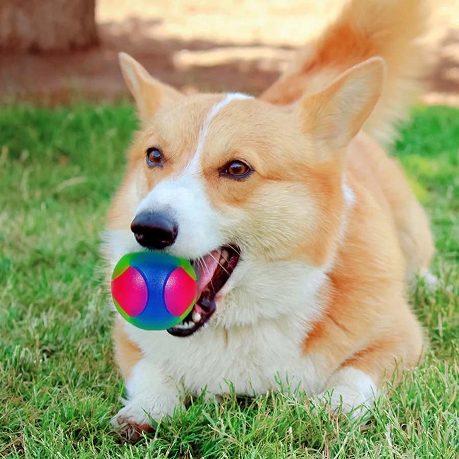 Luminous toy elastic ball, cat chasing ball, disco ball, dog ball, pet toy flash ball