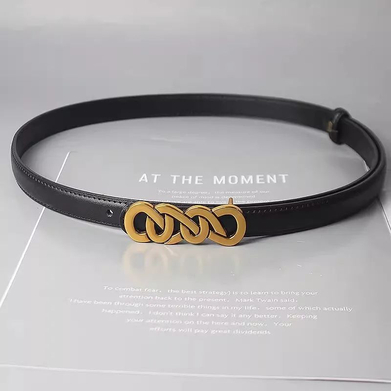 المرأة موضة الذهب مشبك جلد طبيعي مشد الإناث Cummerbund معطف حزام فستان Decration حزام ضيق J1679