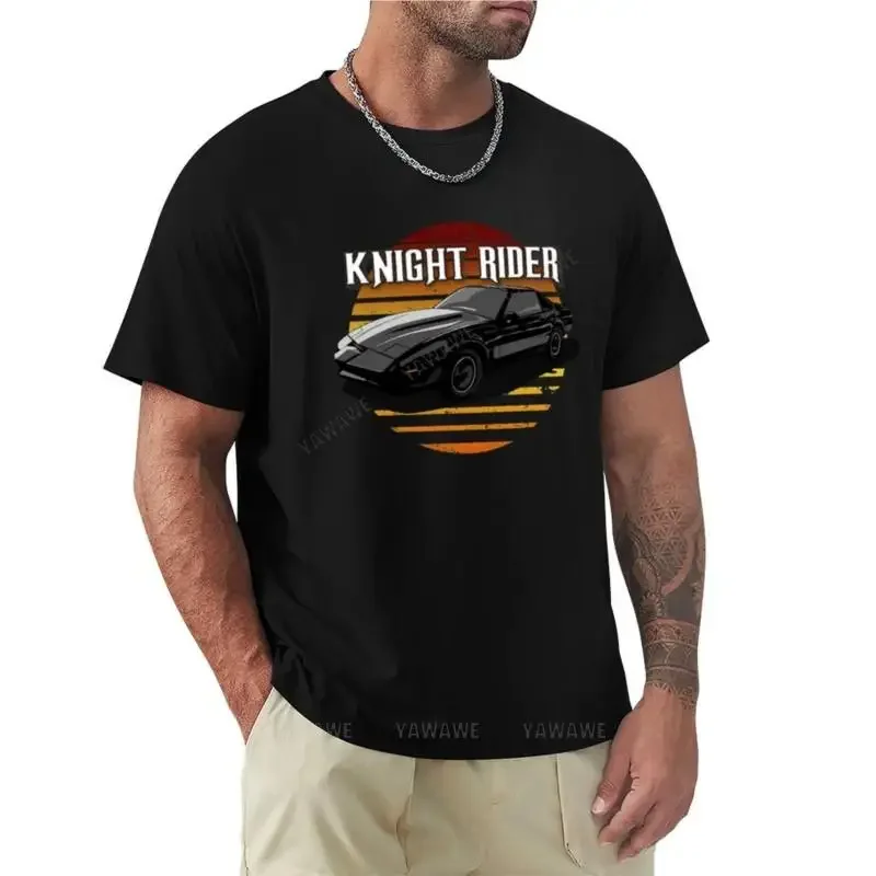 t-shirt men cotton Knight Rider KITT T-Shirt for a boy mens graphic tshirts hip hop summer for man Short Sleeve printing Cartoon