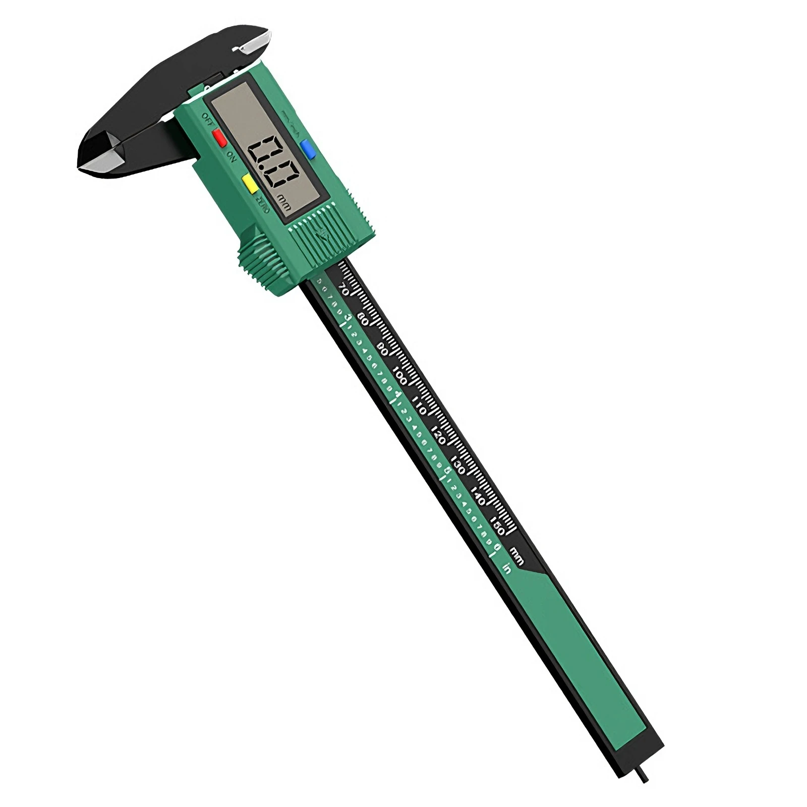 150mm Digital Vernier Caliper High Precision Fiber Electronic Ruler MM/INCH LCD Display for Woodworking Jewelry Measuring Tool