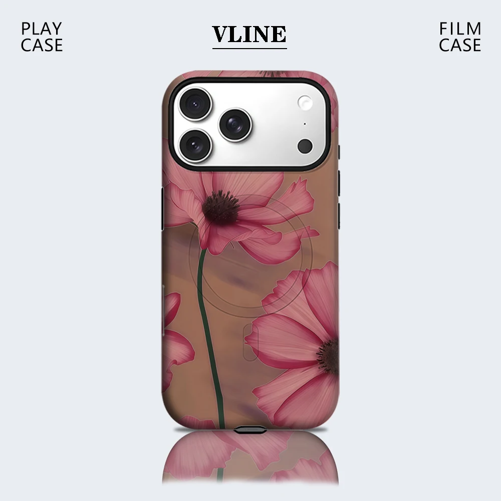 Funda Cosmos BloomPhone para iPhone 17 16 15 14 13 Pro Max Plus, Magnética, de Doble Capa, Resistente