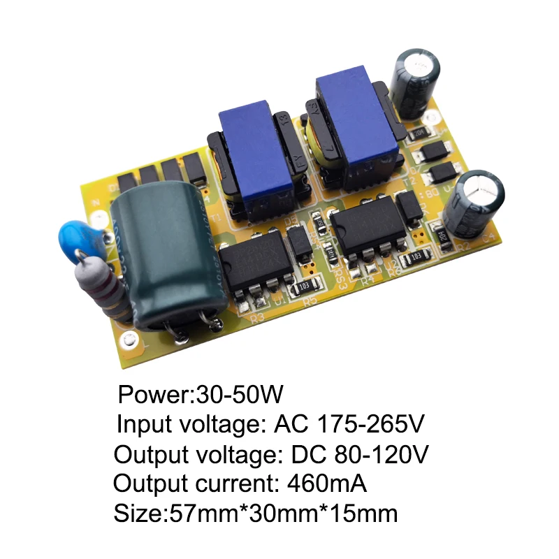 LED Non-Isolated Constant Current 30W to 50W LED Driver 460mA Transformer power supply module AC to DC Converter view 2