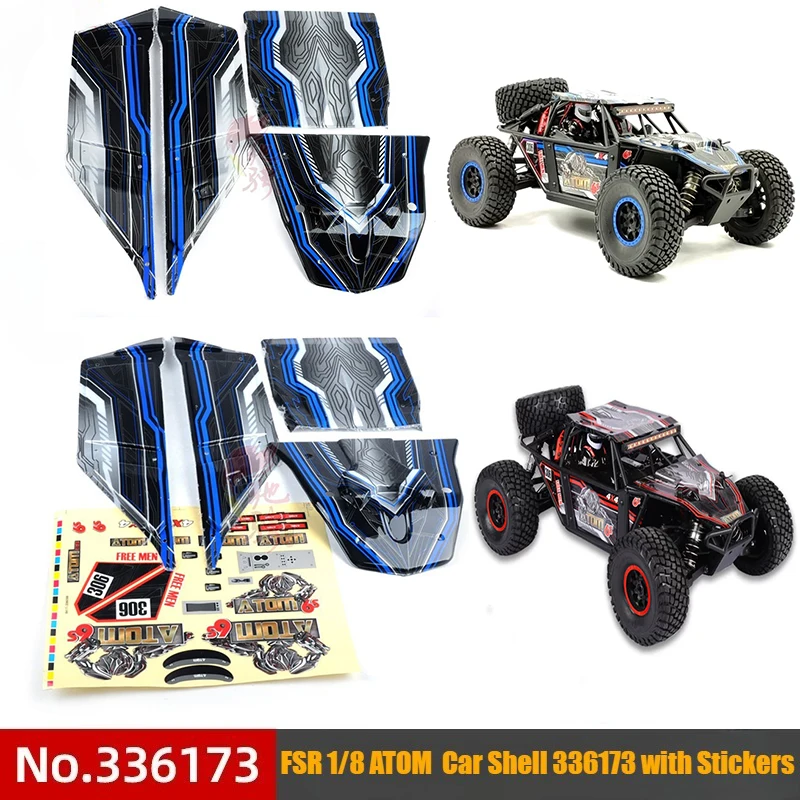 

FS Racing FSR 1/8 ATOM RC Car Spare Parts Red and Blue Car Shell 336173 with Stickers