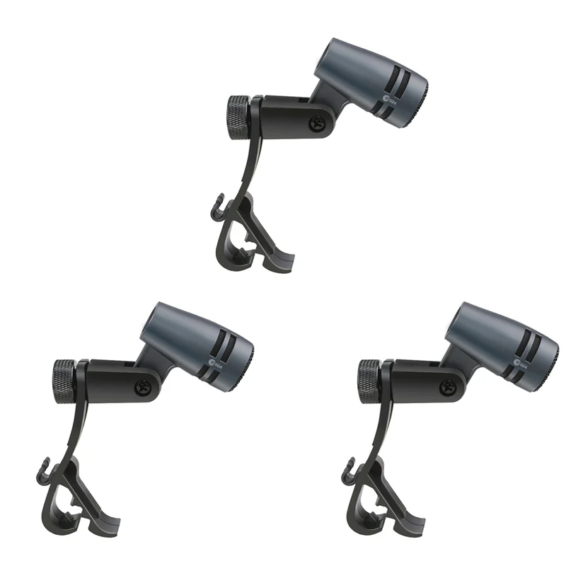 AS95-3X E604 ميكروفون ديناميكي سلكي أداة قلبية ميكروفون طبل مع مشبك ذراع جبل مناسبة لأدوات الطبول