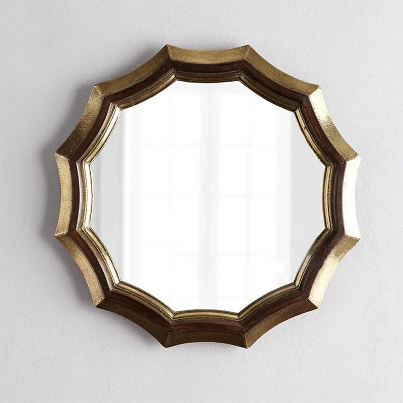 New arrive  European style South East Asia retro old porch decorative sunglasses living room wall mirror bathroom wash mirror