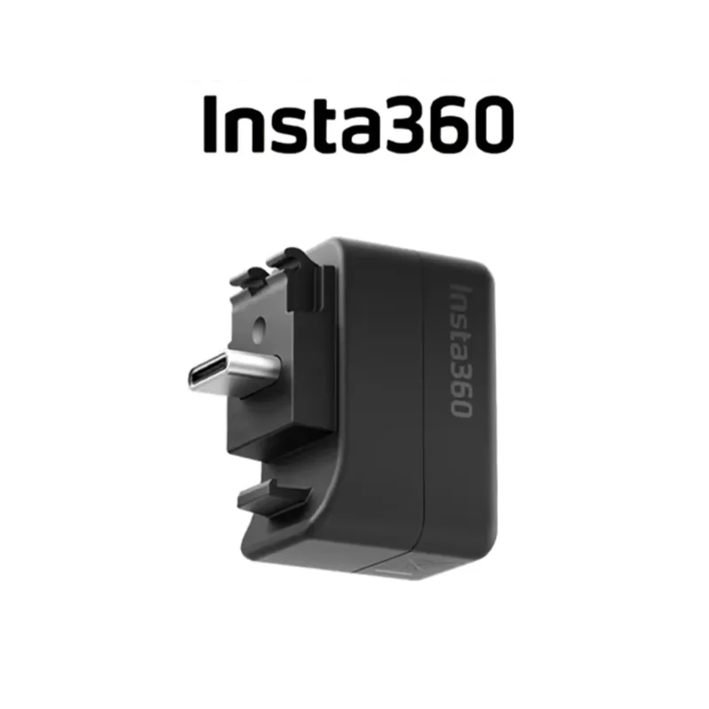 

Official & Original Insta360 X5 Mic Adapter, A 3.5mm audio port and USB-C port allow you to connect a mic and charge the camera