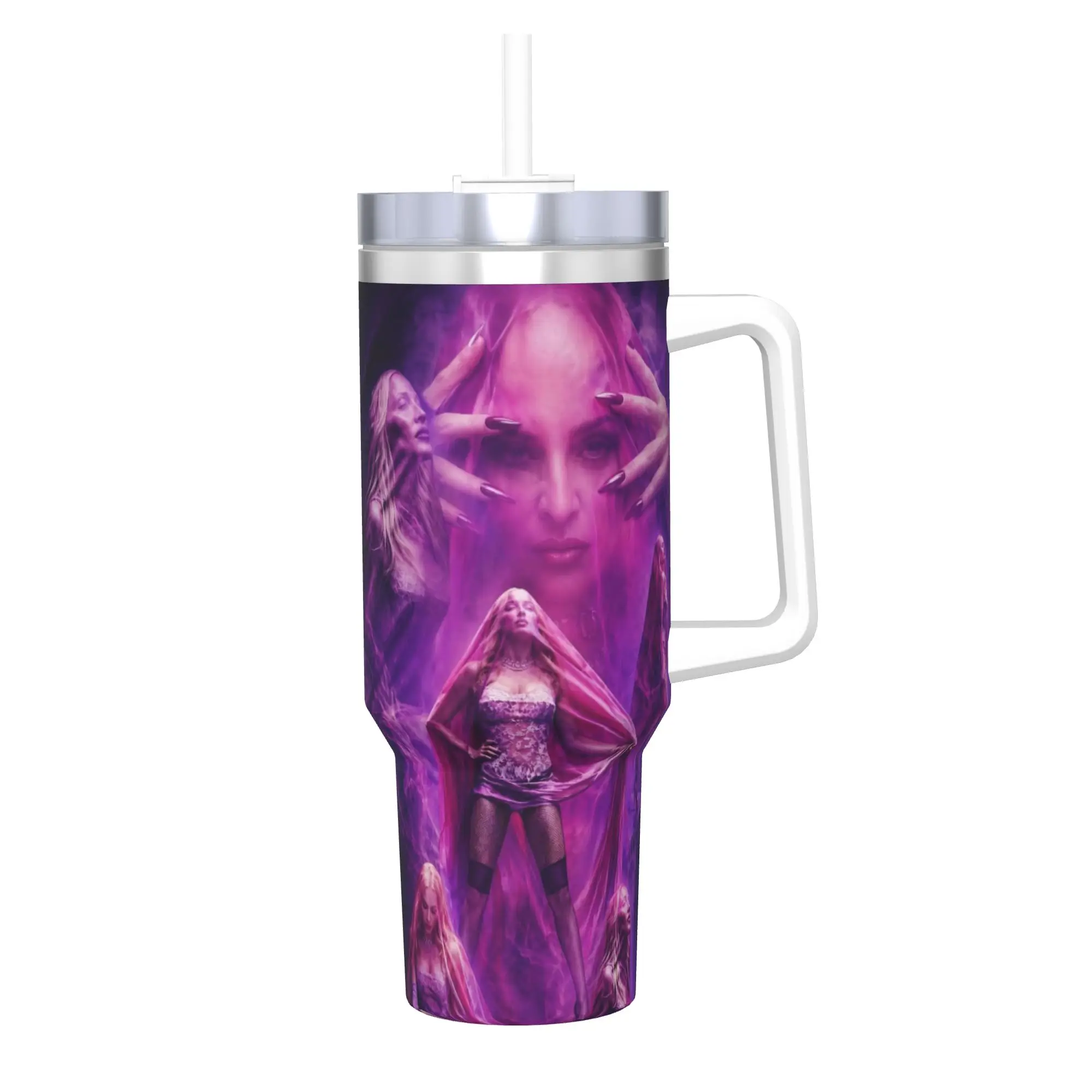 M-Madonnas Confessions II Tumbler With Straw Stainless Steel Tumblers Mug Double Wall Vacuum Insulated for Cold Or Hot 40oz