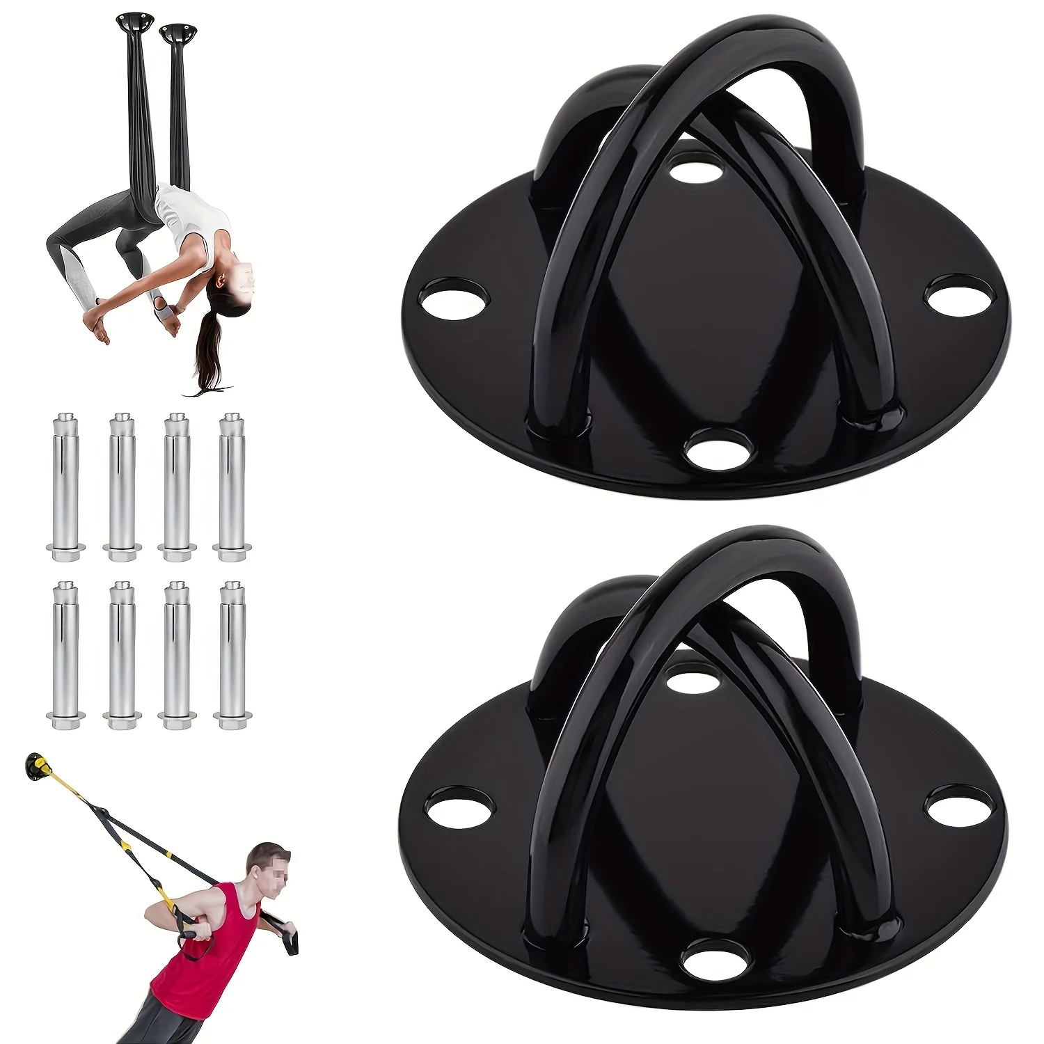 Tactische plafondhaak voor yogahangmat & zware bokszak - wandbevestiging voor weerstandstrainer, gymnastiekring & boksuitrusting