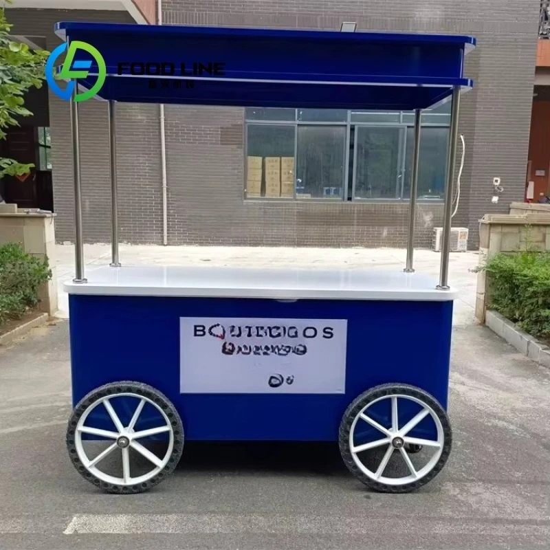 Customized Commercial Catering Fully Equipped Hand Push Bike for Outdoor Ice Cream Hot Dog Mobile Vending
