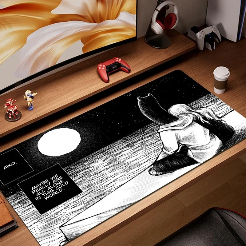 Игровой коврик для мыши Goodnight Punpun Manga, компьютерная клавиатура, настольные коврики, противоскользящие аксессуары для дома и офиса, коврик для мыши для ноутбука, киберспорта