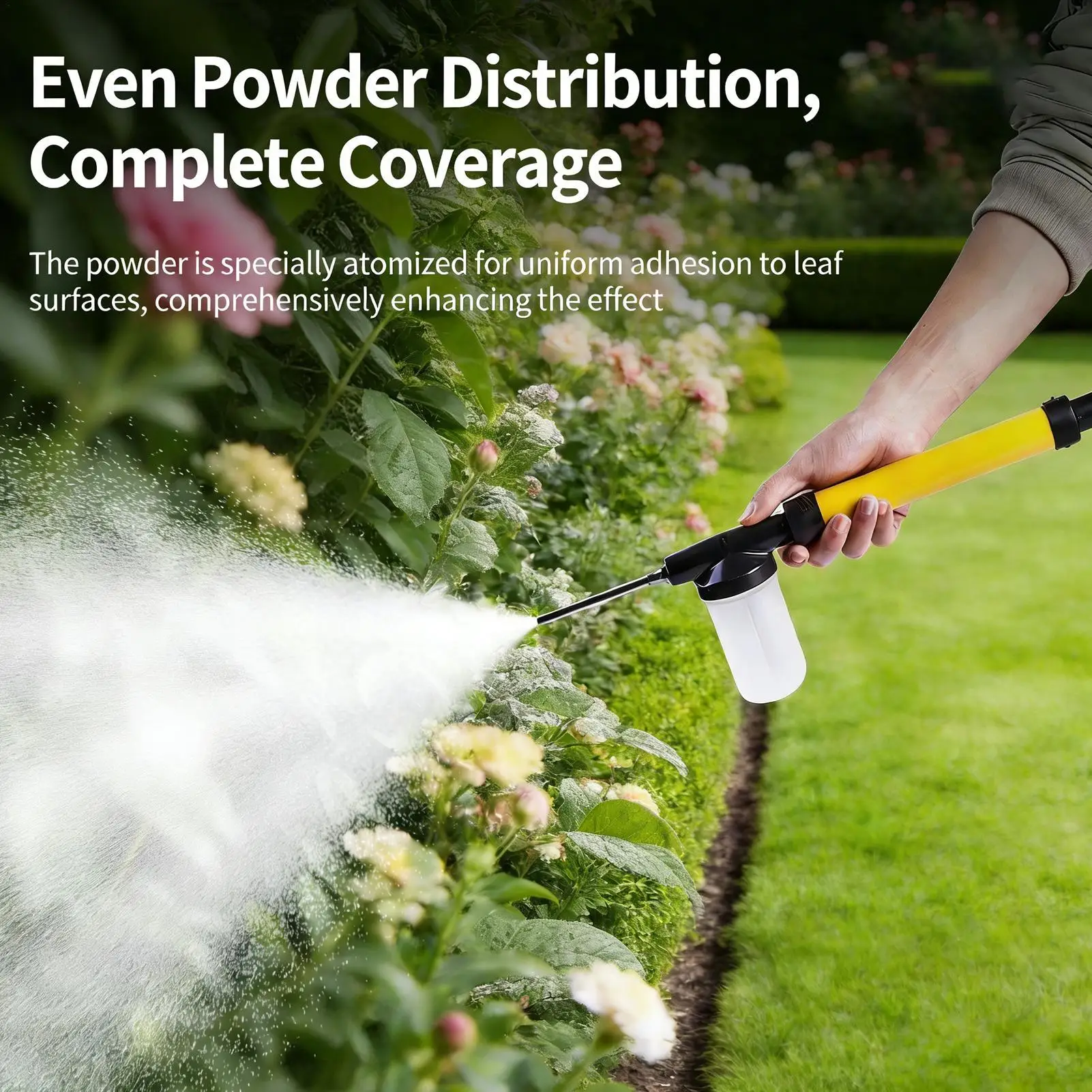 

Diatomaceous Earth Applicator With 2 Extension Pole Handheld Spreader Powder Duster Applicator For Home Greenhouse Farm Garden