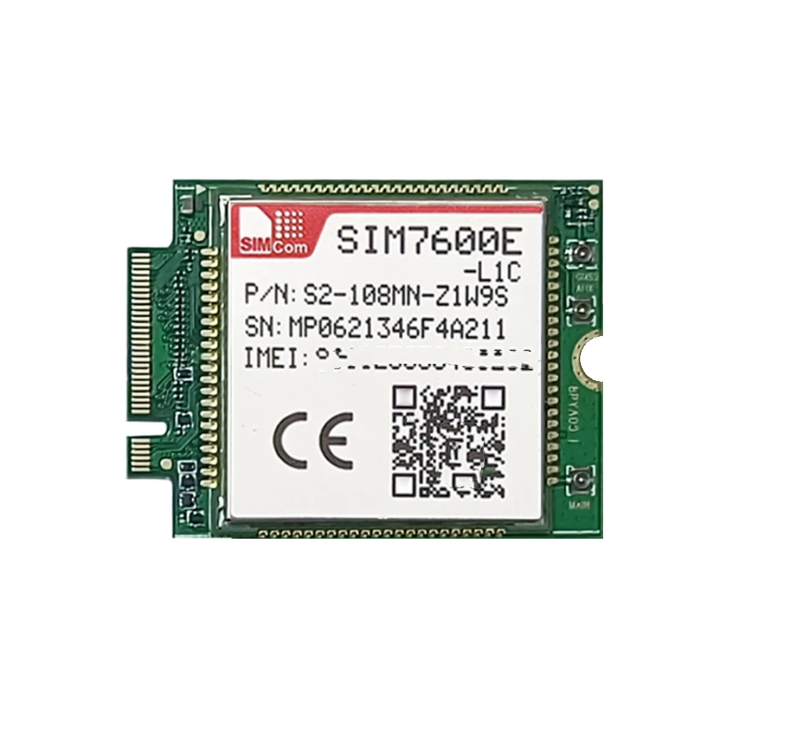 

SIMCOM SIM7600E-L1C M.2 4G Multi Band LTE Module sim7600e-l1c CAT1 LTE-FDD/HSPA+/UMTS/EDGE/GPRS/GSM GNSS GPS GLONASS BEIDOU