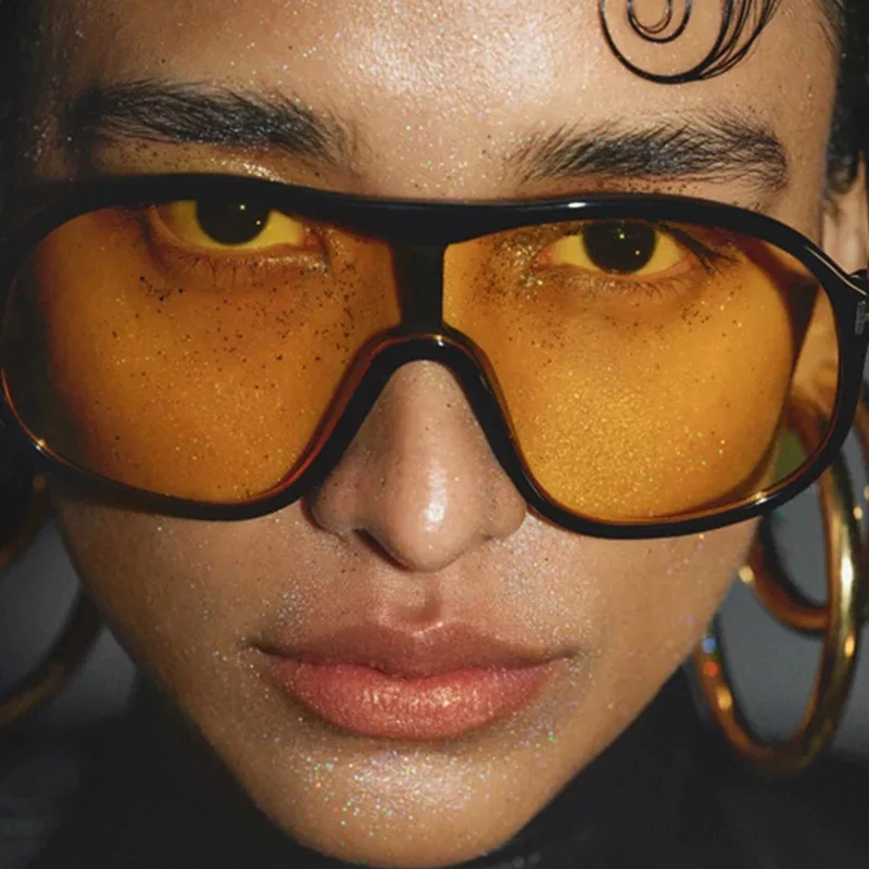 Oversized Y2K Pilot Sunglasses Women For Men Luxury Brand Designer Vintage Sun Glasses Popular Punk Big Frame Rivet Shades UV400 image 2