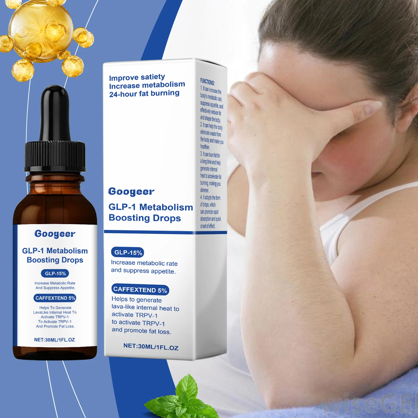 قطرات الصحة التمثيلية لتخفيف الوزن، مكمل غذائي، مستخلص سائل للبالغين، مكمل صحي طبيعي عشبي #4