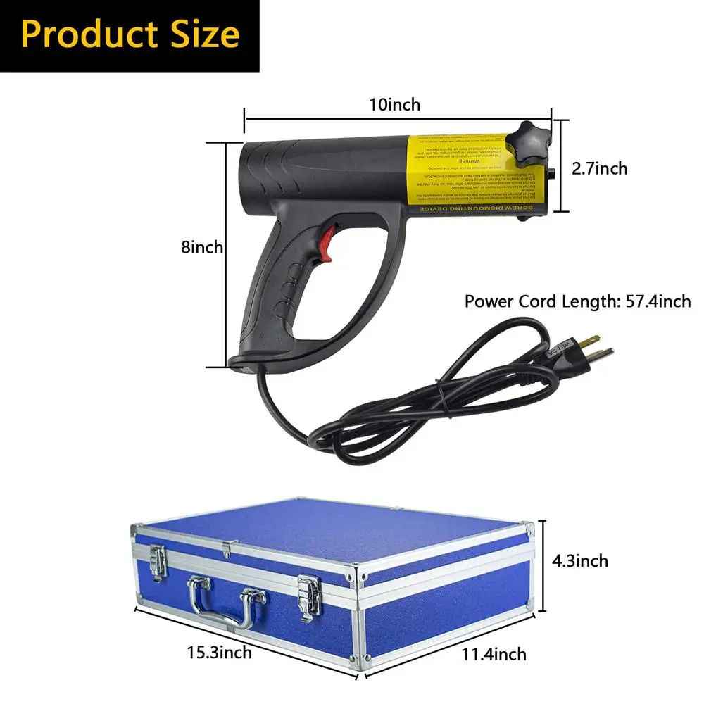 1500W Induction Heater Bolt Removal Kit Handheld Heating Tool 4 Coils Fast Heat Up Safe & Efficient Operation with LED Light