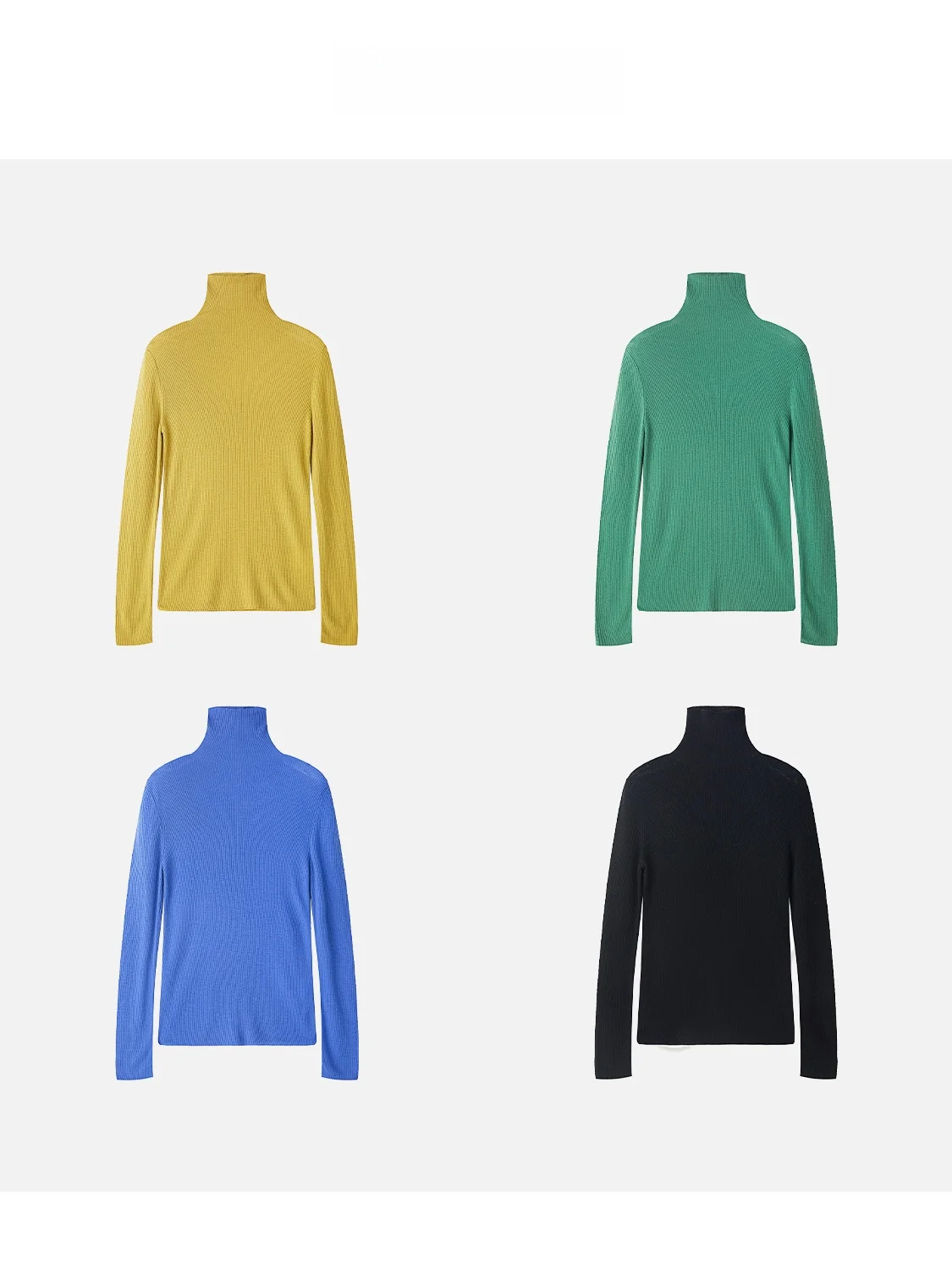 

JINGJING2025 Soft Mist New Autumn Winter Simple Design Pure Color Knitted Long Sve Base irt Women's Woolen High Collar R...