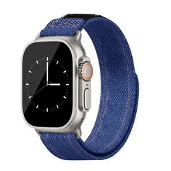 Leisure Denim Fabrice Loop Band For Apple Watch Strap Ultra 49mm 40mm 41mm 44mm 45mm 42mm iWatch Bracelet Series 3 4 5 6 7 8 SE
