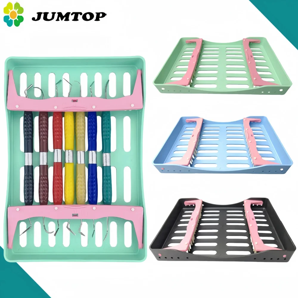 

Dental Autoclave Sterilization Box with Composite Resin Spatulas - Aesthetic Restoration Set & Instrument Rack Holder