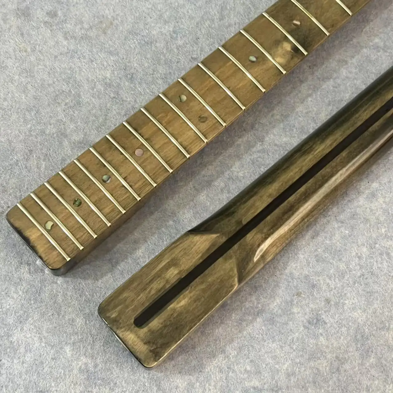 

Custom 21-Fret Stained TL-Style Guitar Neck - One-Piece Maple with Maple Fingerboard & Heel-Adjustable Truss Rod