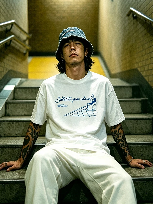 Loose Men's T-shirt round Neck Short Sleeve Digital Direct Spray Summer Cool Sensation Sweat Absorbent Quick Dry UV Protectio...