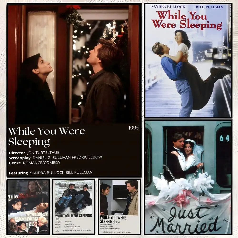 Movie W-WHILE YOU WERE SLEEPING Poster Self-Stick HD PVC Wall Art Poster, Waterproof Decor for Bedroom, Living Room and Home