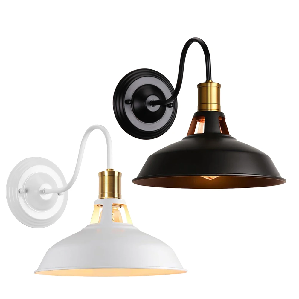 

Ретро Лофт Промышленное Настенное Бра Винтаж Прикроватная Лампа Настенный Светильник Металлический Абажур E27 для Кухни Столовой Гостиной Ресторана