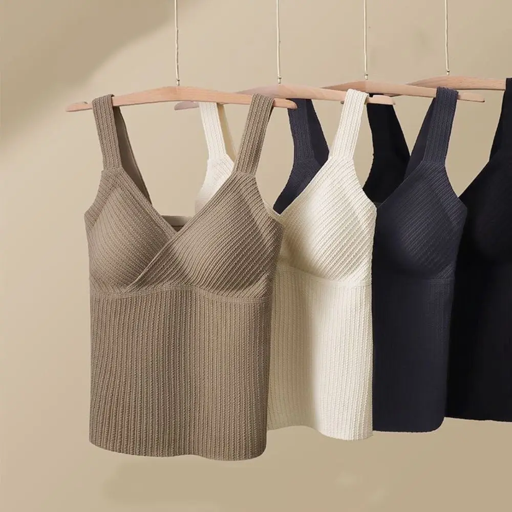 مريحة الخامس الرقبة أكمام الملابس الداخلية الدافئة شريط سلس الشتاء الحرارية سترة قاع قميص الخريف ملابس النساء الملابس الداخلية #3