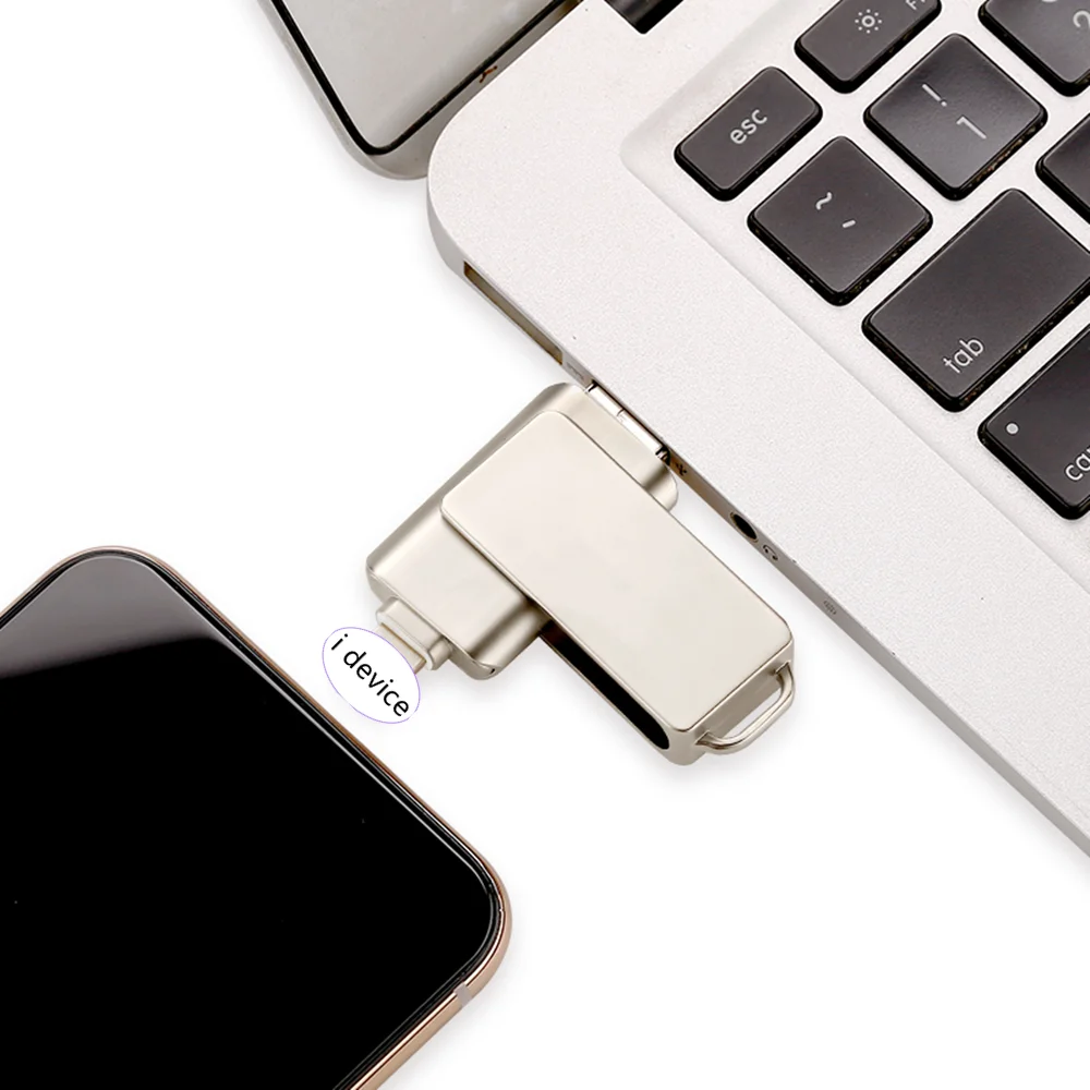 Imagem -03 - Memory Stick Flash Drive para Iphone Lightning Ios Otg Pendrive tipo c Usb 3.0 2tb 1tb 512gb Novo