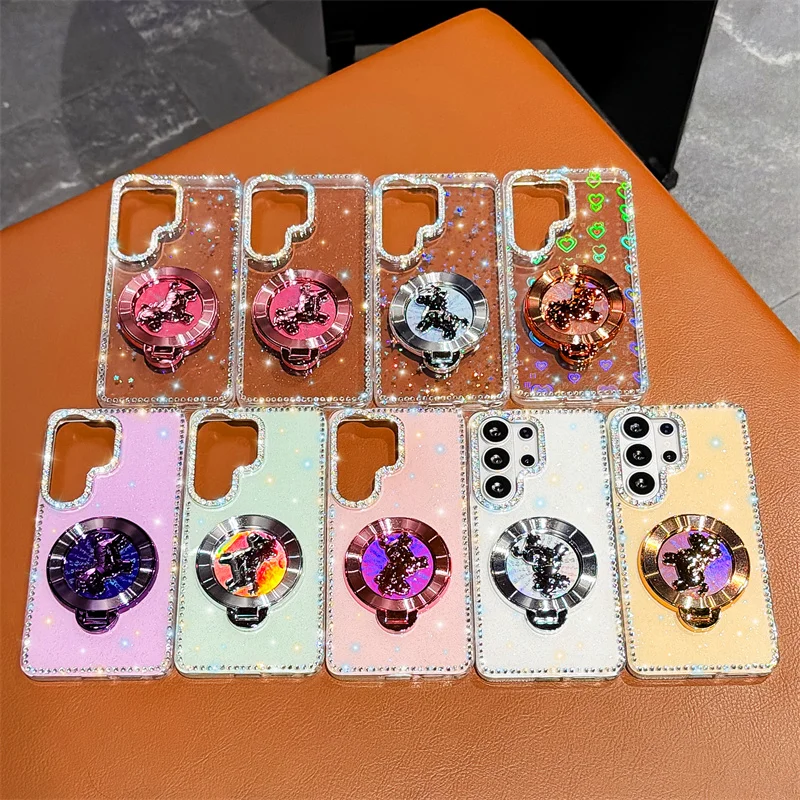 

Jewelled Shiny Case For Samsung Galaxy S26 Plus S25 S24FE S23 Ultra A37 A57 A17 A16 A26 A36 A56 A15 A35 A55 07 rotatable Bracket