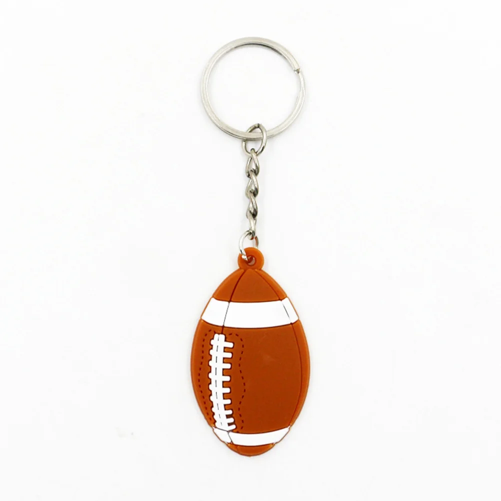

10 Pcs PVC Ball Keychain Decor Keychains Basketball Hanging Volleyball Football